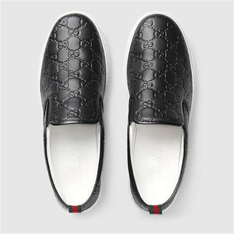 gucci mens slip-on sneaker with signature web detail|classic Gucci sneakers for men.